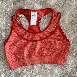 gymshark coral sports bra